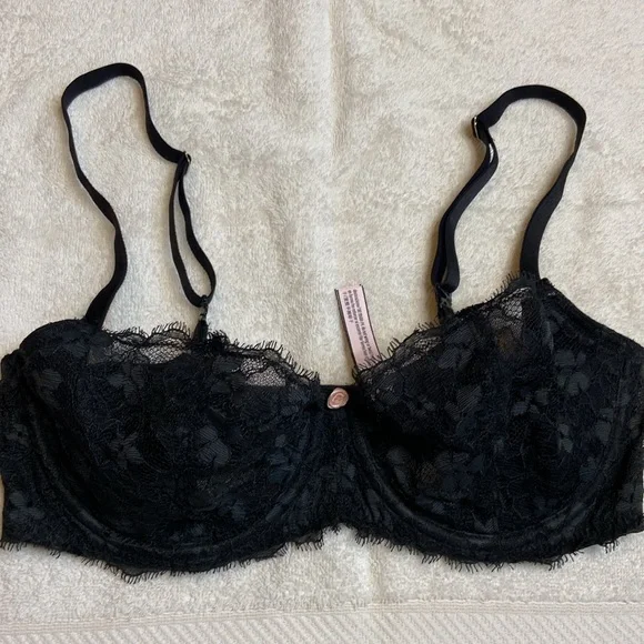 Victoria’s Secret Push-Up Without Padding Black Lace Bra. Size 34D - Picture 2 of 7
